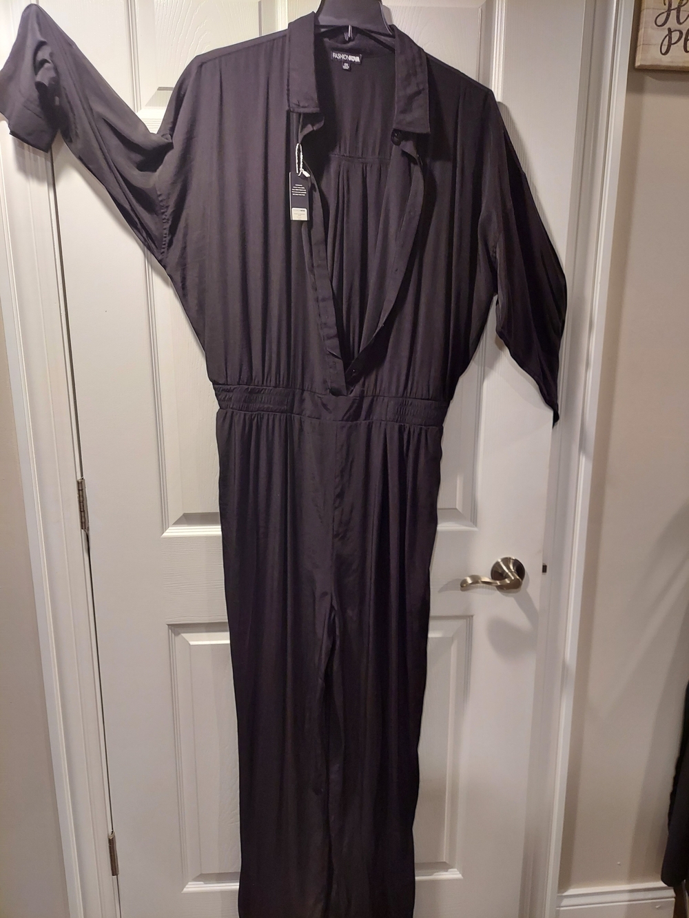Fashion Nova Black Long Sleeve Jumpsuit